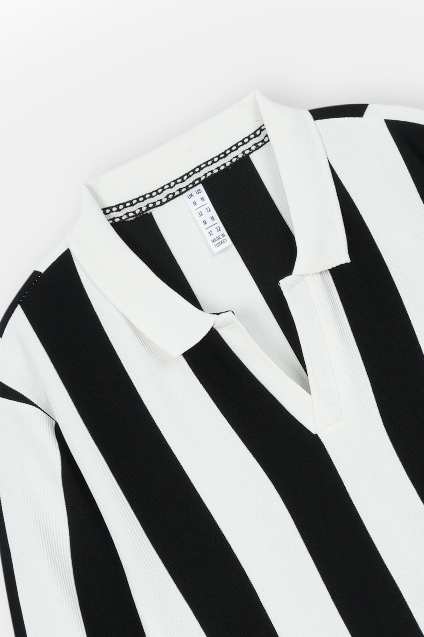 Striped Knitted Football Polo