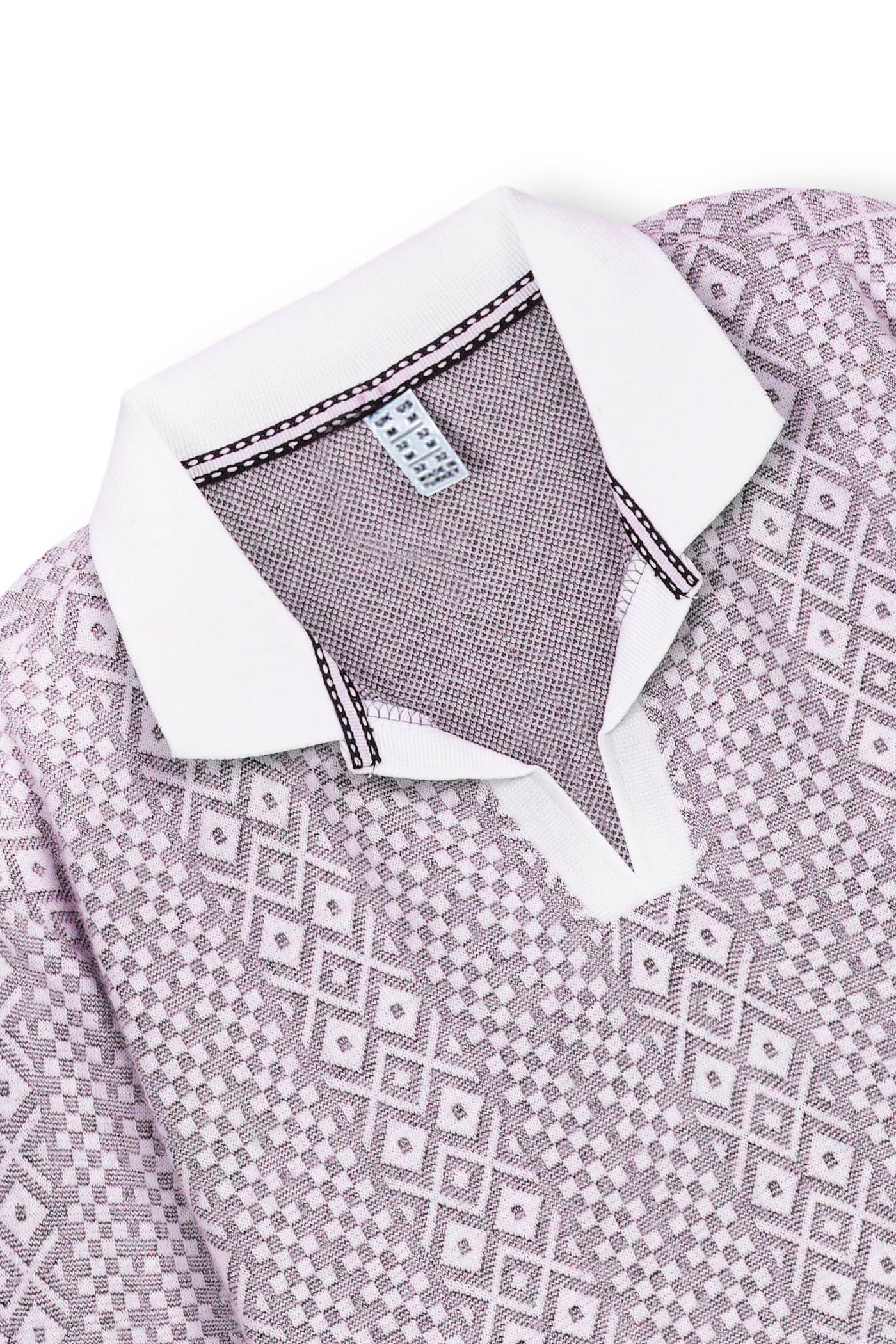 Diamond Knit Polo Pullover