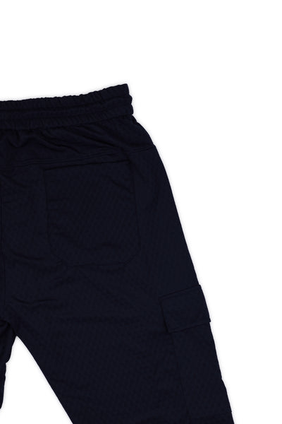 Navy Blue Cargo Jogger Pants