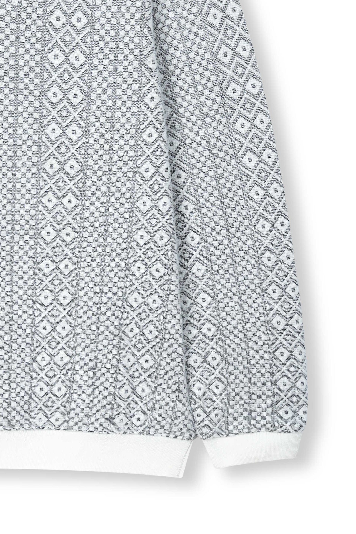 Diamond Knit Polo Pullover