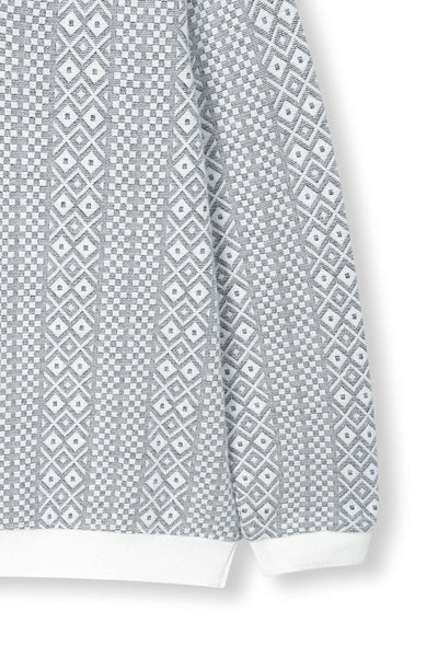 Diamond Knit Polo Pullover