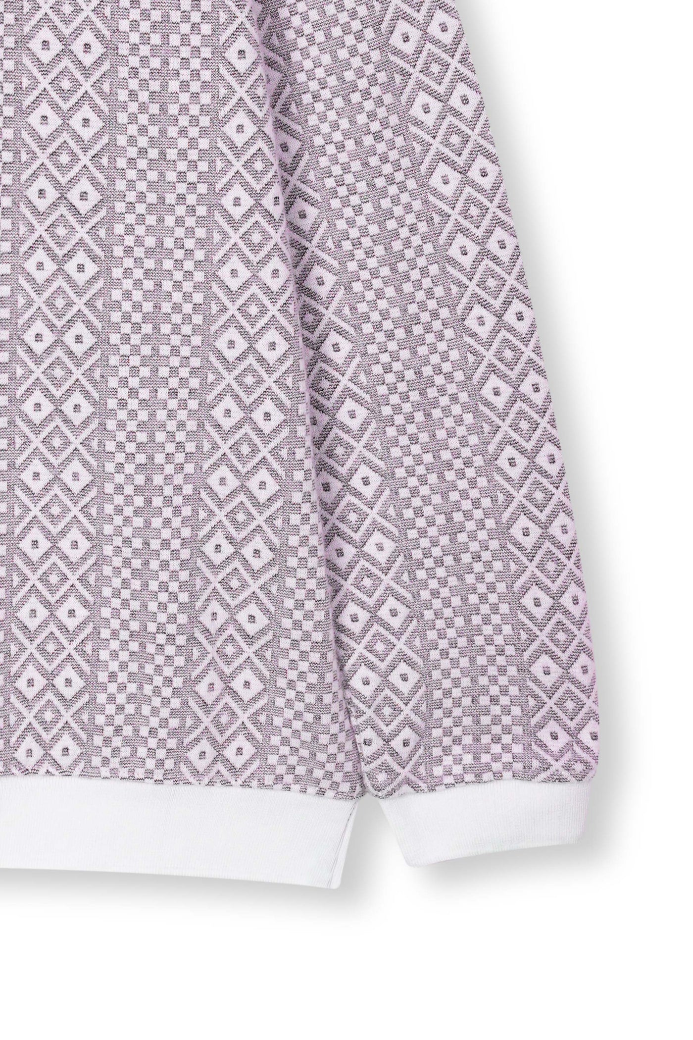 Diamond Knit Polo Pullover