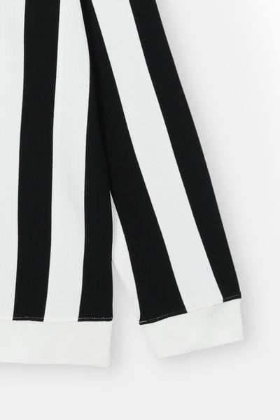 Striped Knitted Football Polo