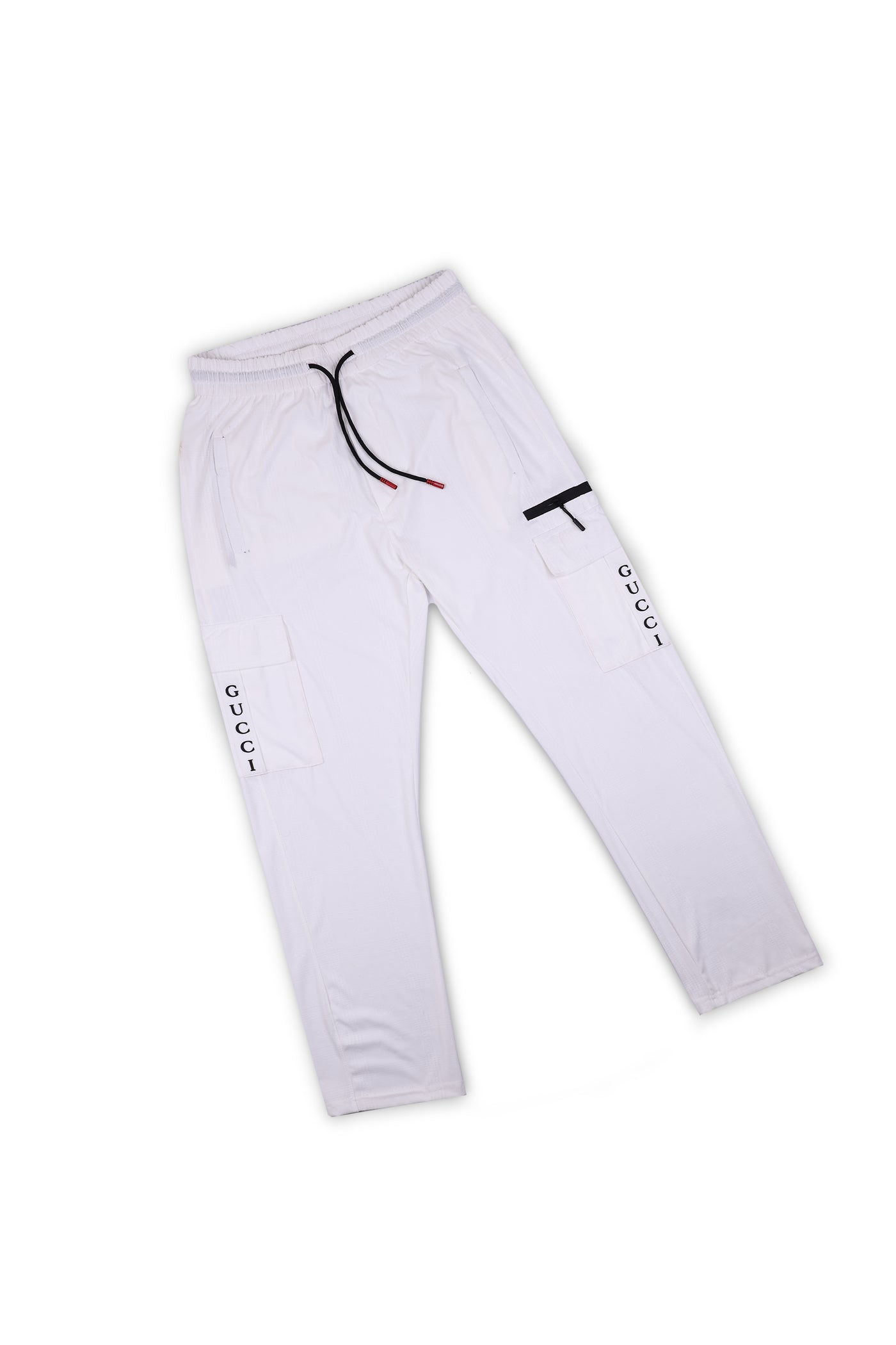 Imported White Cargo Jogger Pants