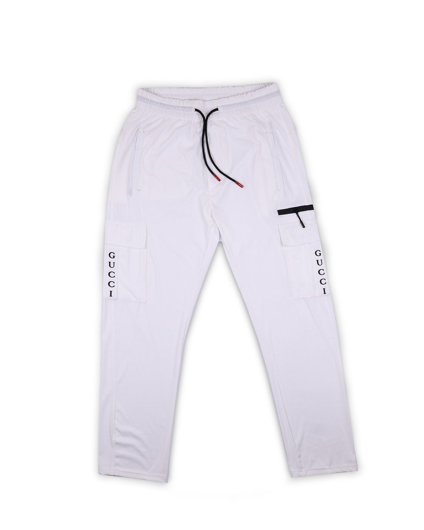 Imported White Cargo Jogger Pants